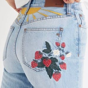 Madewell The Perfect Summer Jean Embroidered Edition Strawberry Sun 30